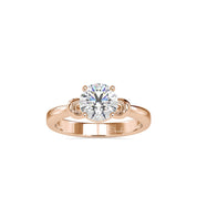 Infinity Heart 1.20 CTW Round Cut Lab Grown Diamond Engagement Solitaire Ring