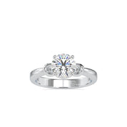 Infinity Heart 1.20 CTW Round Cut Lab Grown Diamond Engagement Solitaire Ring