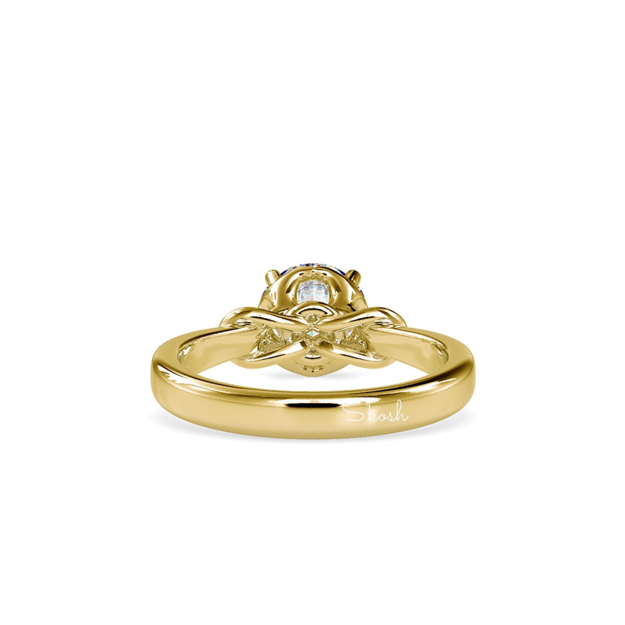 Infinity Heart 1.20 CTW Round Cut Lab Grown Diamond Engagement Solitaire Ring