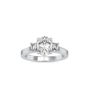 2.00 Carats Oval Cut Lab Grown Diamond Engagement Ring