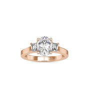 2.00 Carats Oval Cut Lab Grown Diamond Engagement Ring