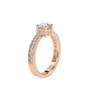 0.83 TCW Round Cut Lab Grown Diamond Engagement Solitaire Ring