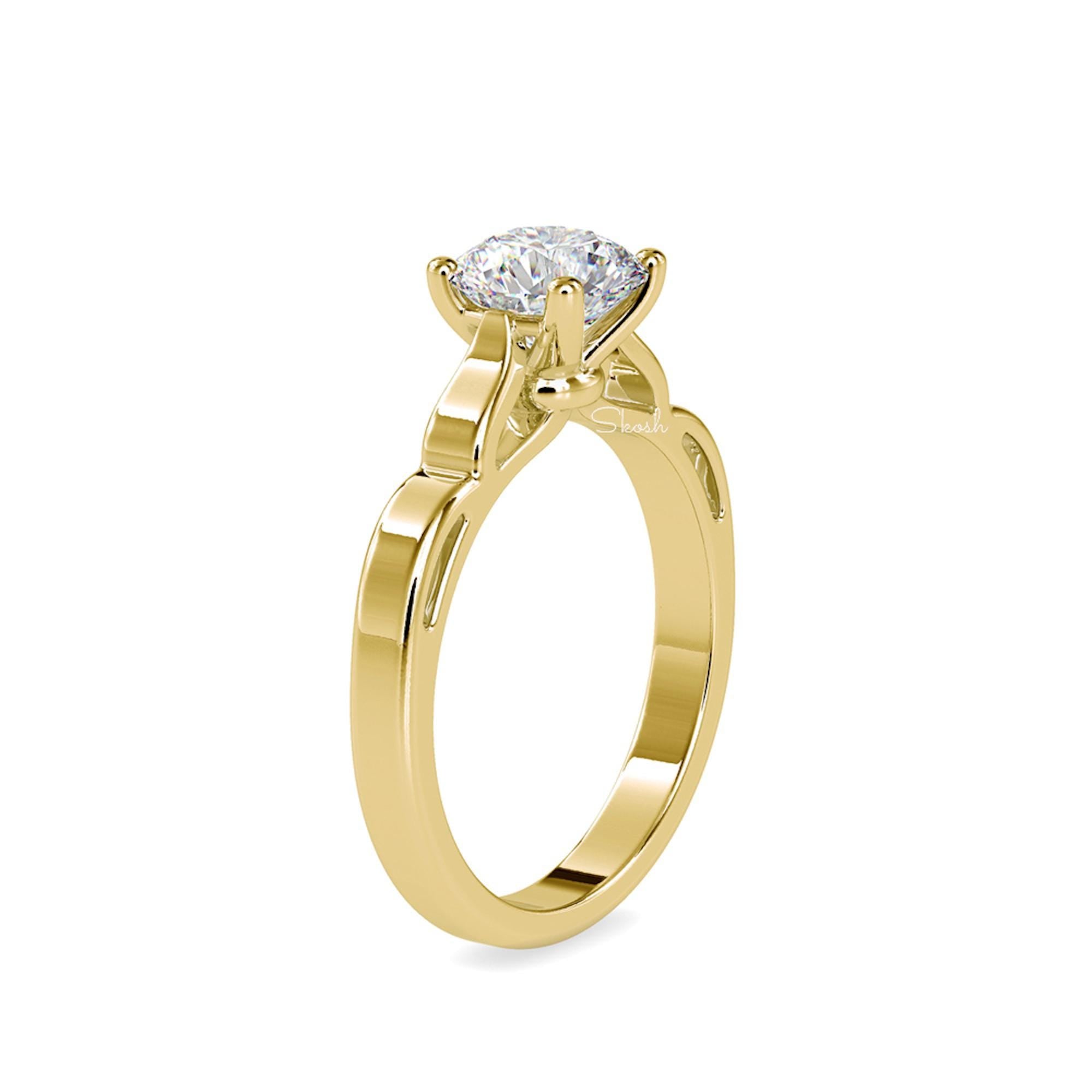 1.20 CTW Round Cut Lab Grown Diamond Engagement Solitaire Ring