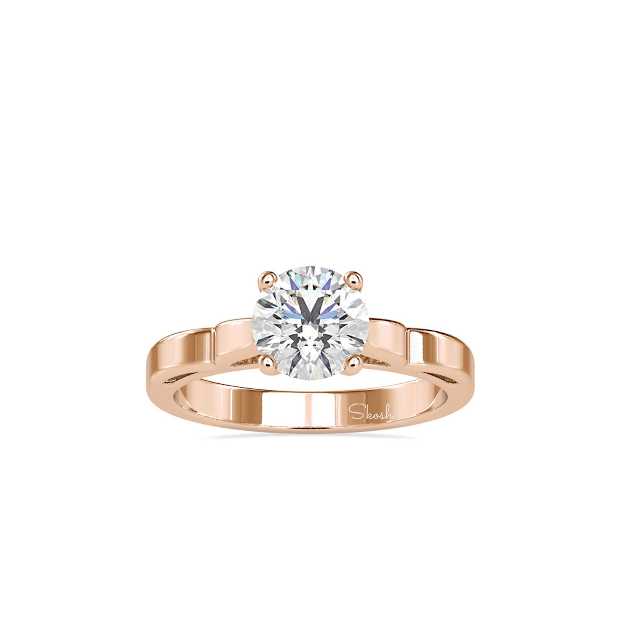 1.20 CTW Round Cut Lab Grown Diamond Engagement Solitaire Ring