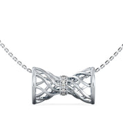 3D Drum Charm Diamond Pendant Necklace