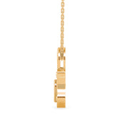 Heart Lock Diamond Charm Pendant Necklace