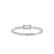 Baguette Lab Grown Diamond Half Eternity Wedding Band