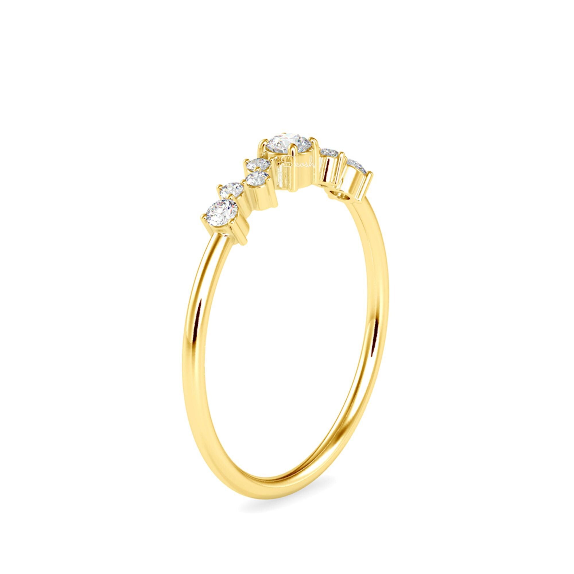 Round Cut Lab Grown Diamond Wedding Band