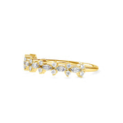 Minimal Marquise Round Cut Lab Grown Diamond Wedding Band
