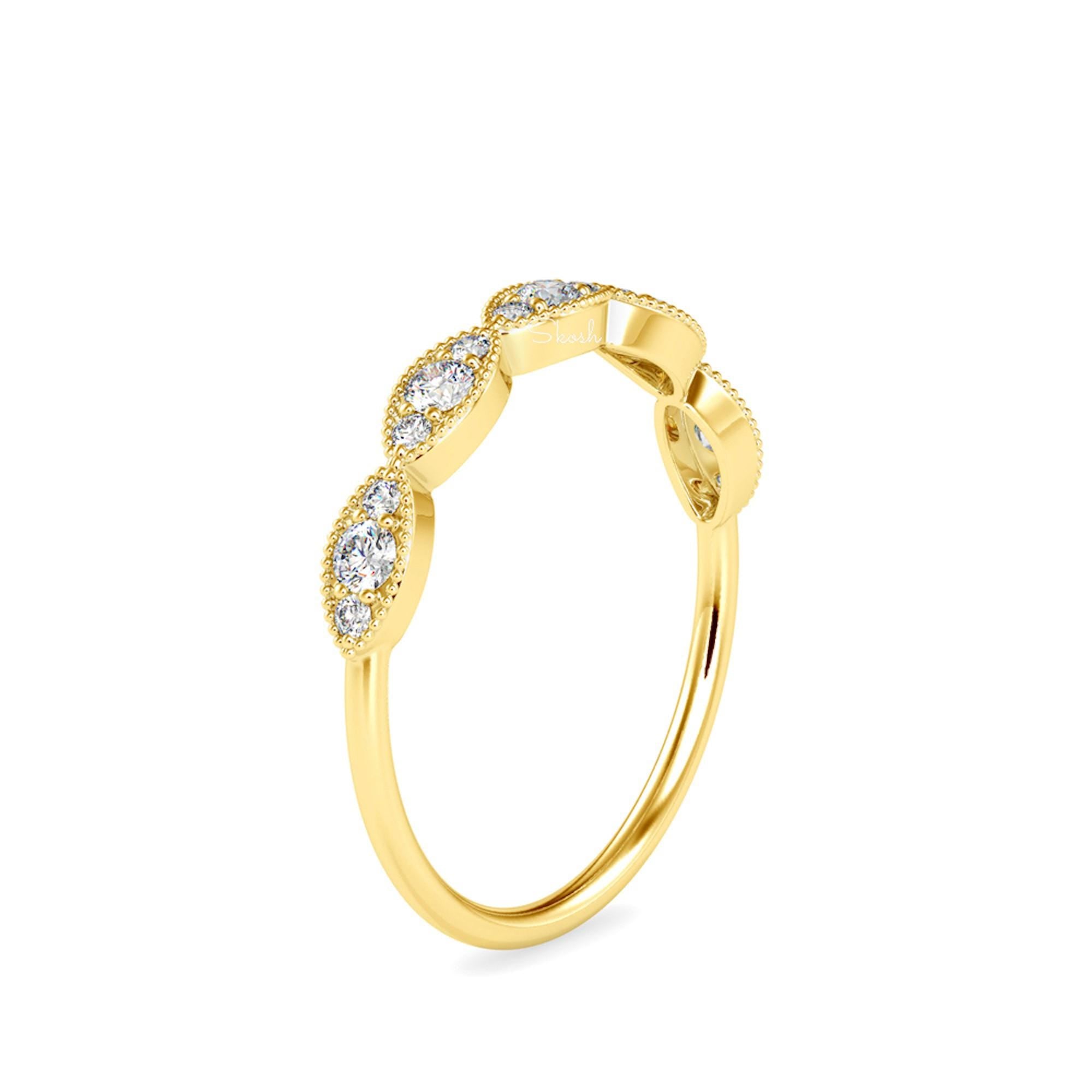 Elegant Lab Grown Diamond Stacking Band - Wedding Band