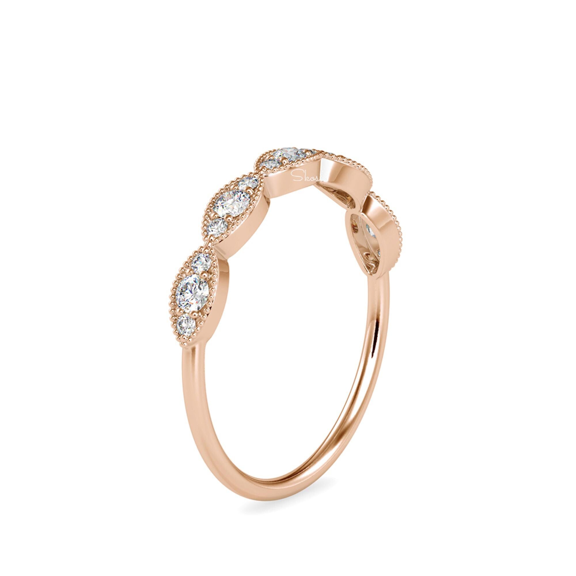 Elegant Lab Grown Diamond Stacking Band - Wedding Band