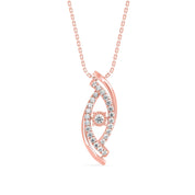 Evil Eye Diamond Charm Pendant Necklace