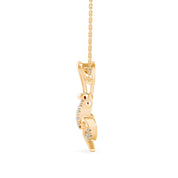 Dog Diamond Charm Pendant Necklace