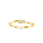 Dainty Round Cut Lab Grown Diamond Wedding Band/Stacking Ring