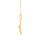 Cat Diamond Charm Pendant Necklace