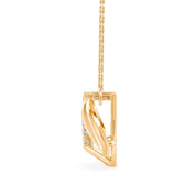 Geometric Dog Face Lab-Grown Diamond Charm Pendant Necklace