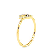 Dainty Heart Diamond Ring