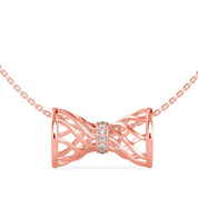 3D Drum Charm Diamond Pendant Necklace
