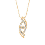 Evil Eye Diamond Charm Pendant Necklace