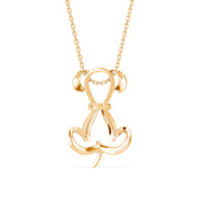 Dog Diamond Charm Pendant Necklace