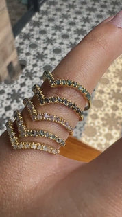 Raw Gray Diamond Wedding Band