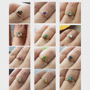 Natural Raw Citrine Solitaire Ring