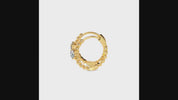 Small Hoop Round Cut Solitaire Diamond Earrings