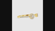 Double Diamond Open Cuff Ring