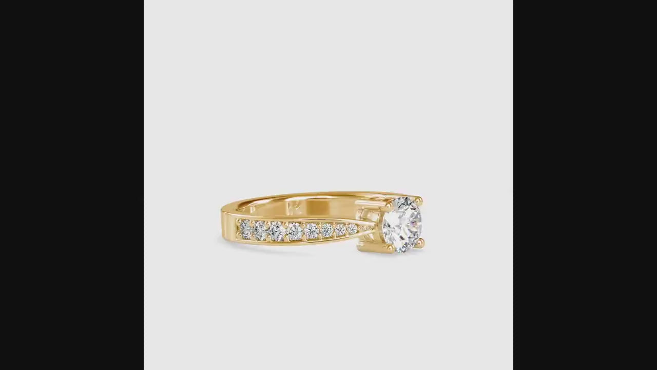 0.83 TCW Round Cut Lab Grown Diamond Engagement Solitaire Ring